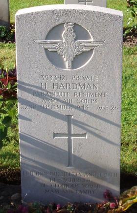 Gravestone of H Hardman, Oosterbeek, 2009