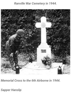 OS Sapper Hanslip 1942 at memorial cross 