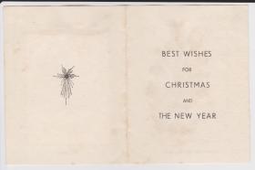 A Christmas Card from CSM Buckmaster, December 1945.