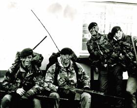 Members of A Coy, 1 PARA, Spearhead Tour, Northern Ireland, c1982. 
