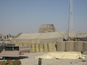 Large Sangar and Tents with Blast Walls, Patrol Base 1, Afghanistan 2010