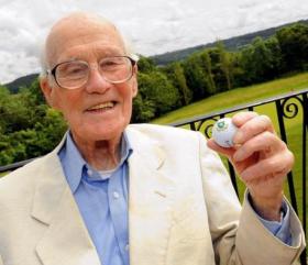 Bill Phillips on his 100th birthday, 2012. 