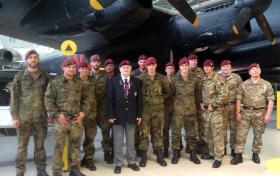 Derrick Hall with 144 Parachute Medical Squadron and German 262 Battalion, Duxford, June 2015.