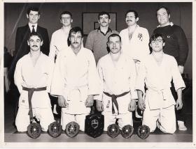 Group photograph of the 2 PARA Judo team, 1980.