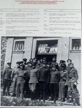 Programme for the meeting of Field Marshal Sir Bernard Montgomery and Marshal Rokossovsky