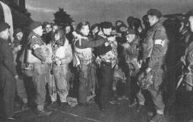 Members of the 9th (Essex) Parachute Battalion prior to emplaning for Merville Battery. 