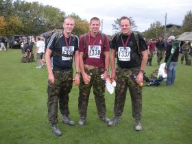 Mark Ross with his two sons on the PARAS' 10, 11 September 2011. 