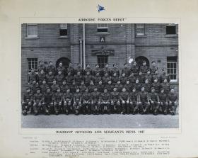 Group Photograph of the WO and Sergeants' Mess, the Parachute Regiment and Airborne Forces Depot, 1947