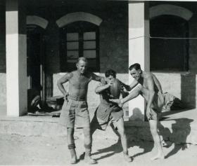 Rugby practice by soldiers from 15th (Kings) Parachute Battalion, India, 1946