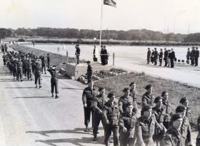 16th Para Bn (TA) march past GOC Western Command, August 1949.