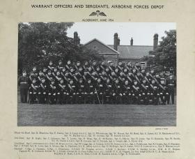 Group Photograph of WO and Sgts' Mess, Airborne Forces Depot, June 1954