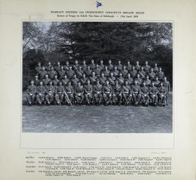 Group Photograph of WOs, the 16th Independent Parachute Brigade with HRH Duke of Edinburgh, April 1955