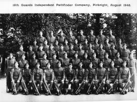 Group photograph of 16th (Independent) Pathfinder Company, Pirbright, 1948