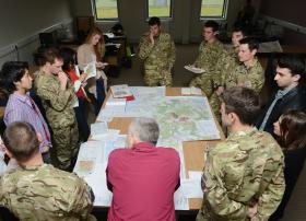 Soldiers and students prepare together for international crisis, 11 June 2013.
