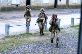 Troops from 3 PARA on Exercise Urban Eagle, Febuary 2014.