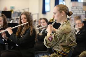 PARA Band gives youth band insight into military music, February 2016.