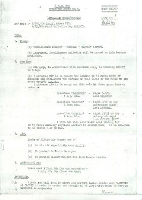 1st Parachute Brigade Operation Order for Operation Husky/Faustian.