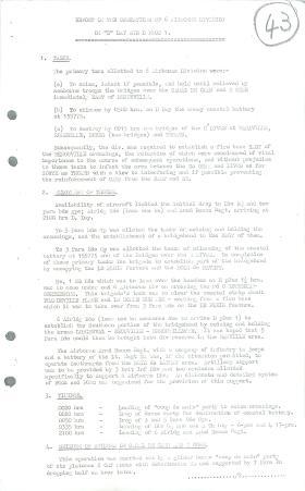 Report on operations of 6 Airborne Division on D-Day and day after.