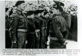 Field Marshal Montgomery visits 6th Airborne Division in the Ardennes.