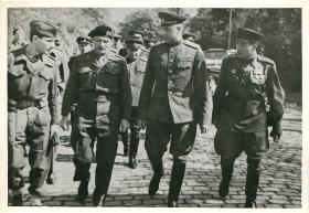 Montgomery and his Russian counterpart Rokossovsky in Wismar, May 1945.