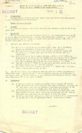 Report on Independent Parachute Squadron's operations in Malaya.