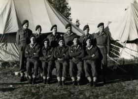 Group photo of men from 6th Airborne Division in Palestine.