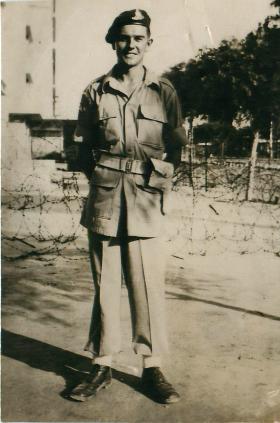 Soldier of 33rd Airborne Light Regiment, RA. Palestine, 1946. 