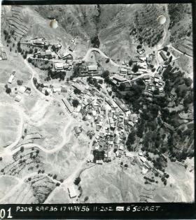 RAF reconnaissance photograph of Agridia, Cyprus, May 1956