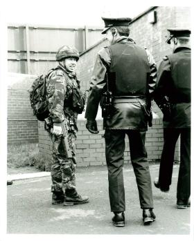 Joint Parachute Regiment and RUC foot patrol. 