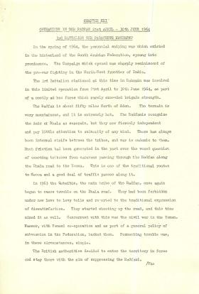 A short history of 3 PARA operations in Radfan, 1964