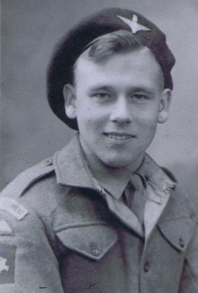 Private Bingham in Parachute Beret, c1945.