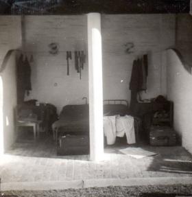 Lt Bolton's accommodation while in India, circa 1942