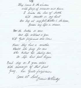 War Poem by Sgt F McCormick