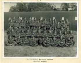 Group Photograph of the 1st Independent Parachute Platoon, January 1945.