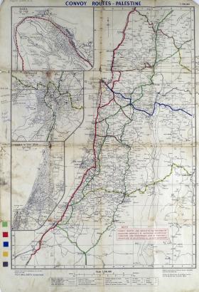 Map of Convoy Routes in Palestine (Ratio 1: 500,000)