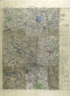 Map of Bocholt (Germany) Ratio 1: 50,000