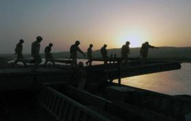 51 Parachute Squadron, 23 Engineer Regiment construct a bridge, during their deployment to Afghanistan, 2006