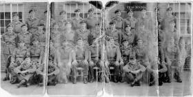 A battered photograph of  a platoon intake Maida Barracks c1965