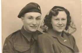 Pte Victor Holden with his wife Iris