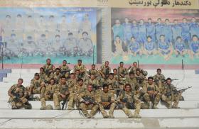 Group photo of men from A Company, 3 PARA, Kandahar, Afghanistan, 2008