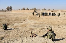 A joint patrol between 3 PARA and the Afghan National Army (ANA), Afghanistan, 2011