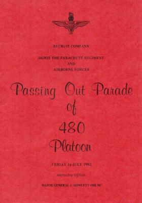  480 Platoon Passing Out Parade Booklet 16 July 1982