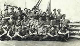 Members of 4th Parachute Battalion on board, c1943/44.