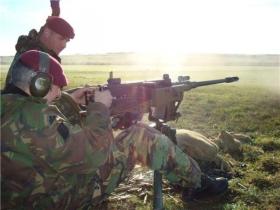 Firing the 50 Cal HMG on a training exercise, 2008