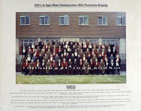 Group Photograph of WO's and Sgt's Mess Headquarters 16th Parachute Brigade, 1968