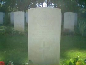 Cpl Peter Woods' Grave in Hotton War Cemetery