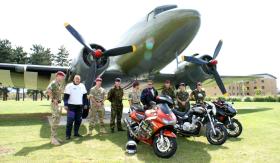 Paratroopers from 3 PARA meet with Riders Taking Part in the 1000 Miles in 24 Hours Charity Challenge, Colchester, 2011