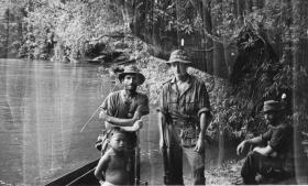 98 Guards Coy Patrol with local Punan boy, Sarawak, Borneo, 1964