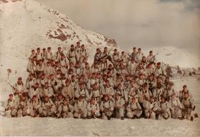 Group photograph of A Coy, 1 PARA on an exercise in Norway
