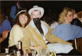 Pte Mick Corry and Gill Smith, A Coy 4 PARAs 'Wild West Night' at Grace Road, Liverpool, 1980s